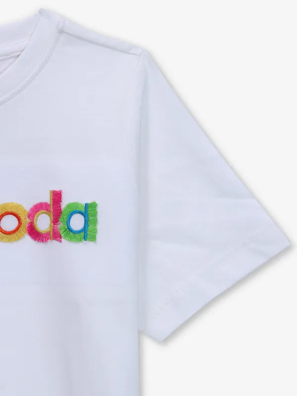 VERO MODA plain white cottont-shirt