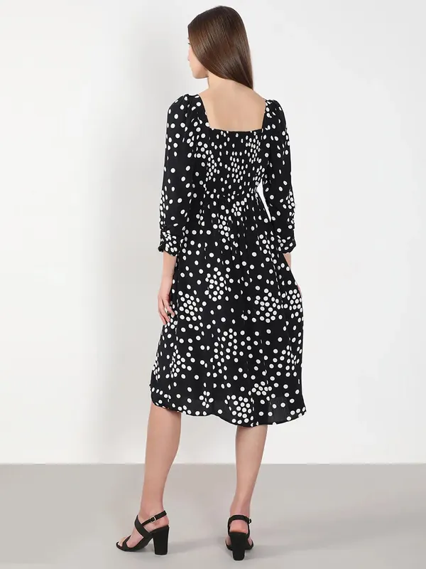 VERO MODA printed black cotton dress