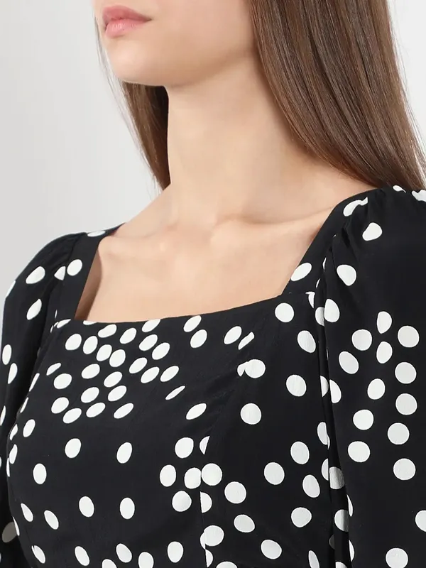 VERO MODA printed black cotton dress