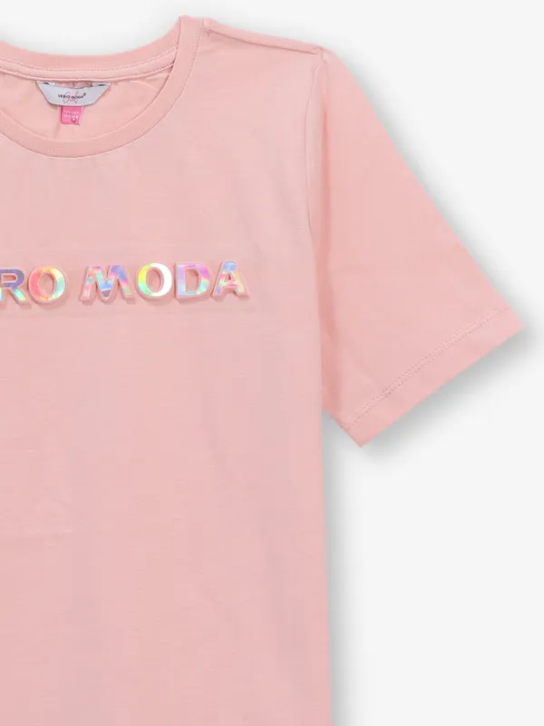 VERO MODA printed black cotton t-shirt