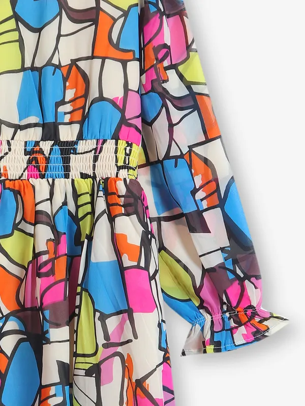 VERO MODA printed pink frock in cotton fabric