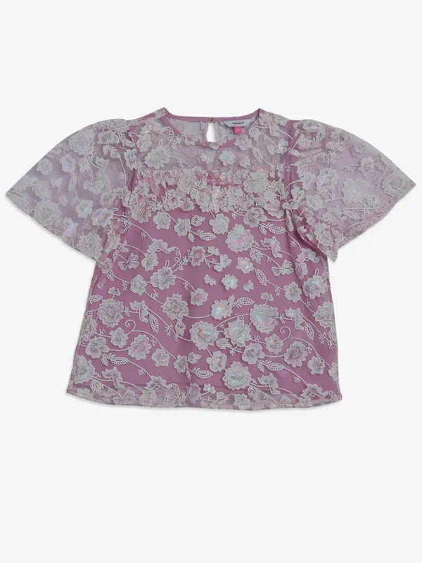 VERO MODA purple lace top