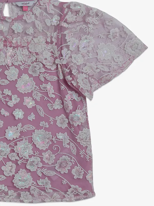 VERO MODA purple lace top