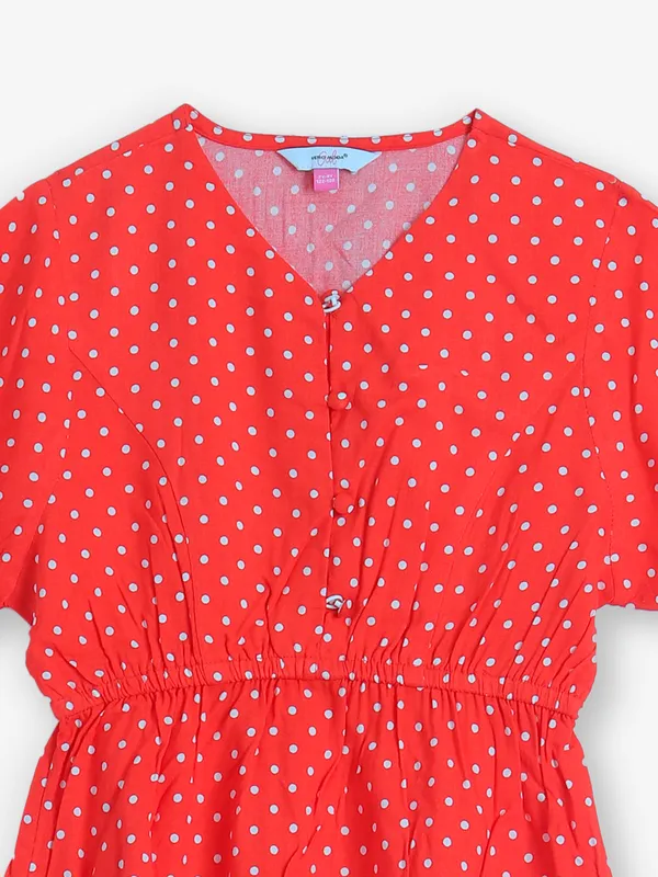 VERO MODA red polka printed dress