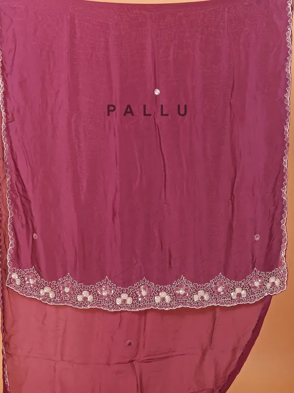 Violet tissue silk saree for wedding wear