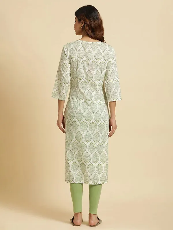 W light green cotton kurti