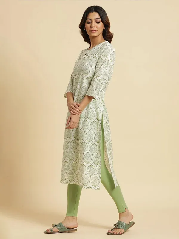 W light green cotton kurti