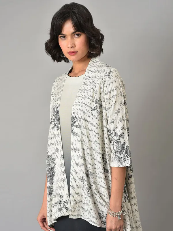 W white and black cotton palazzo set