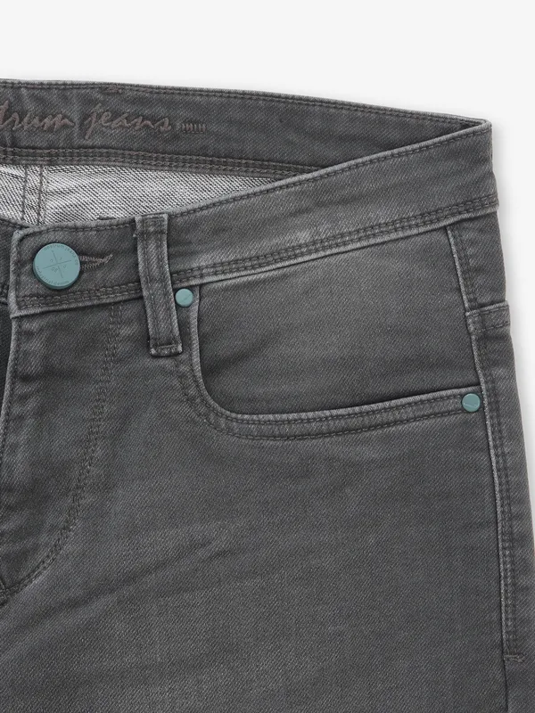 Washed charcoal grey slim fit denim from NOSTRUM