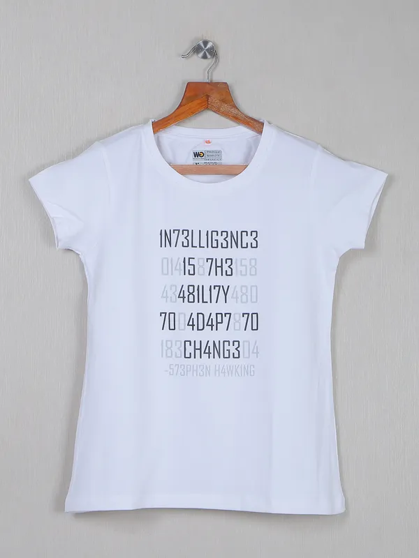 Wat a Gal white cotton top for women