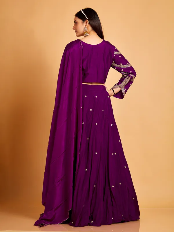 Claasic purple silk lehenga choli