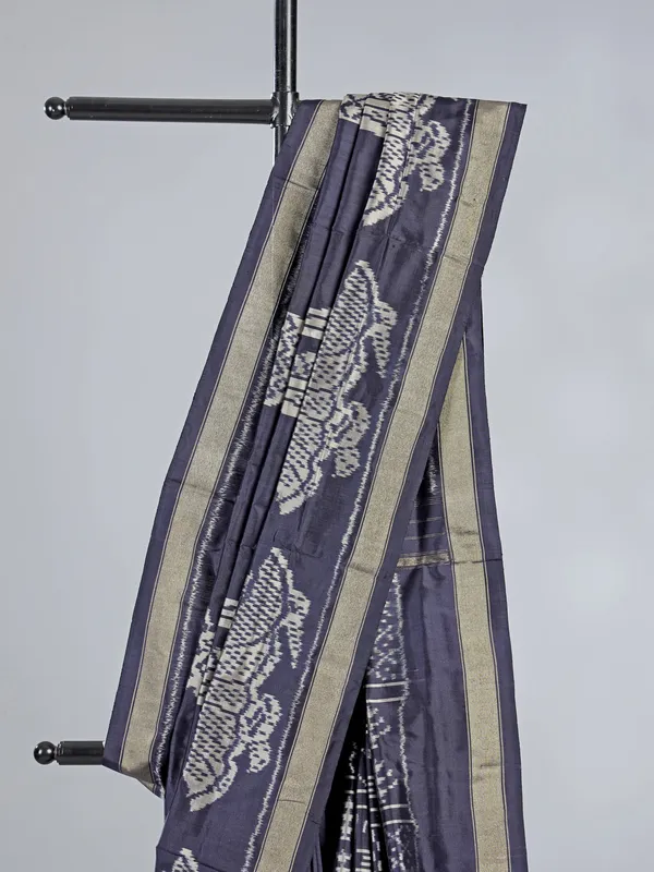 Navy patola silk saree with printed for festive