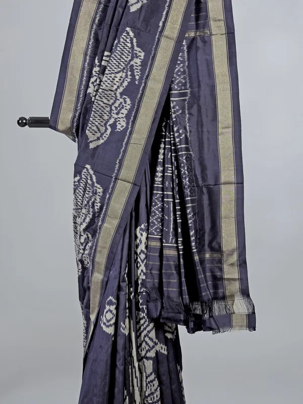 Navy patola silk saree with printed for festive