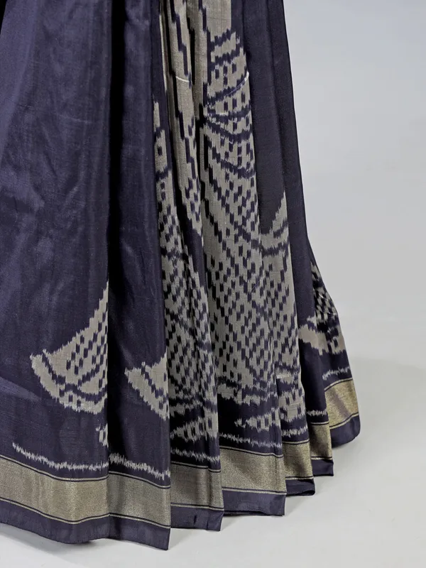 Navy patola silk saree with printed for festive