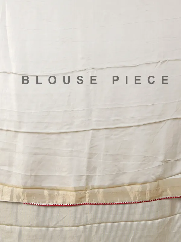 White and gold silk zardosi wedding wear saree