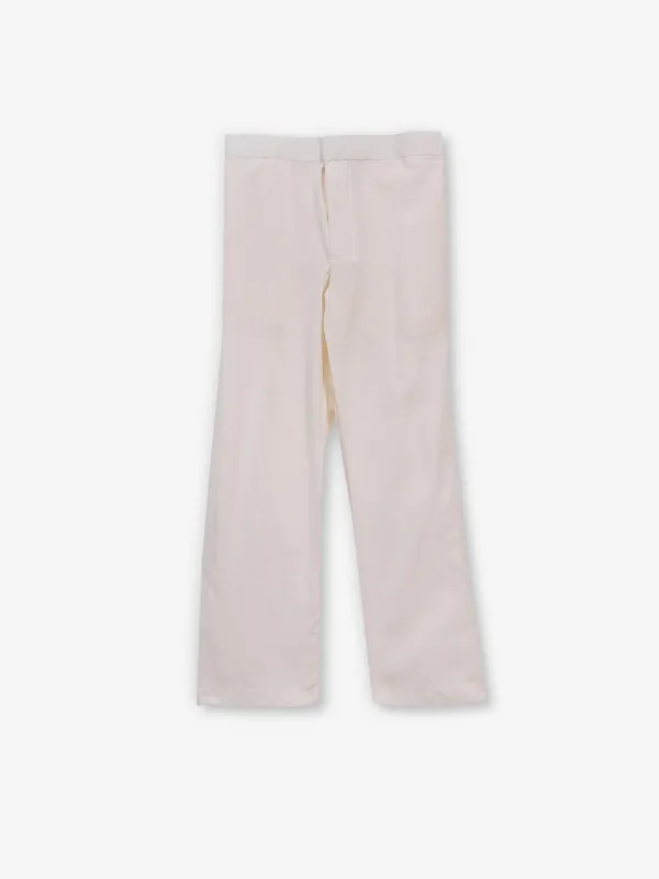 White and light pink silk indowestern set for boys