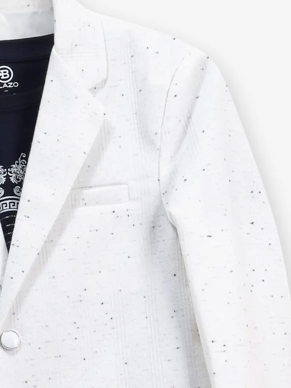 White cotton blazer for boys