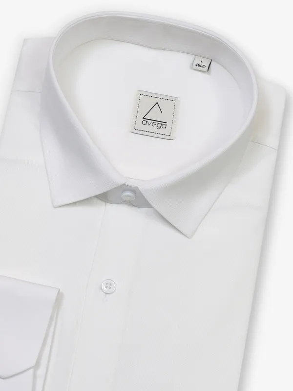White cotton slim fit party shirt