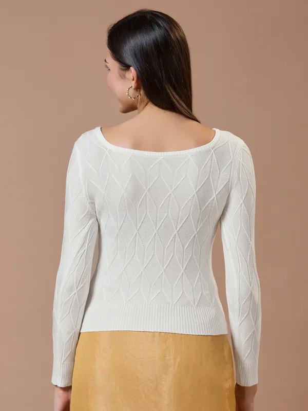 White knitted readymade blouse