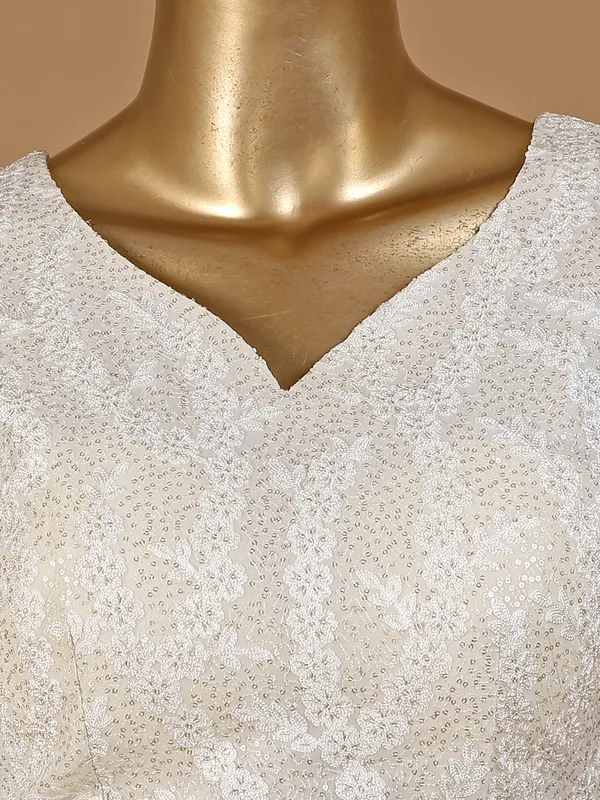 White lycra festive wear co ord set