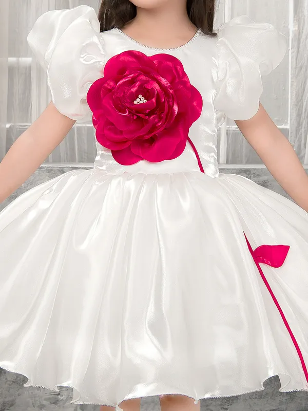 White organza frock for party wear