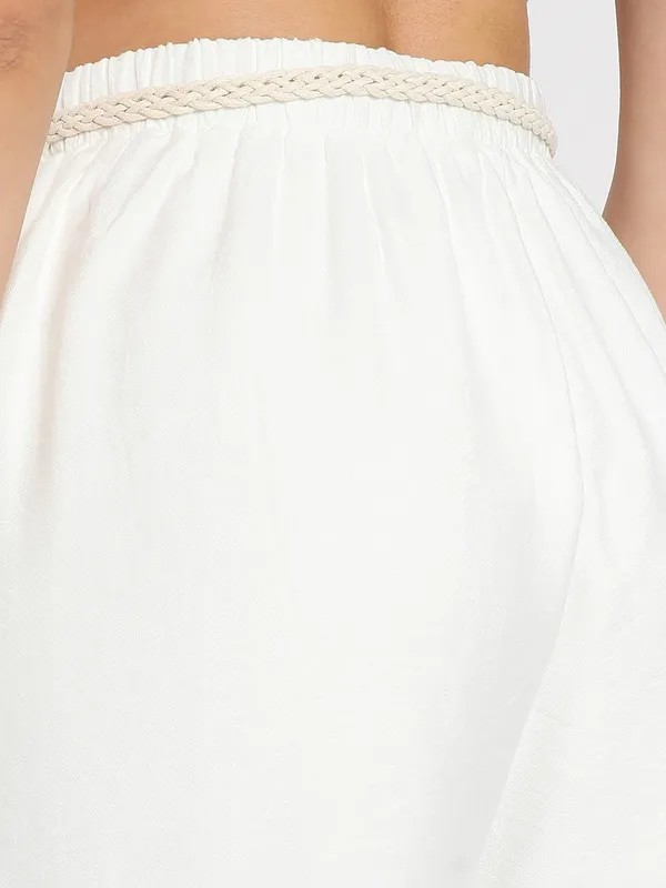 White stylish cotton palazzo