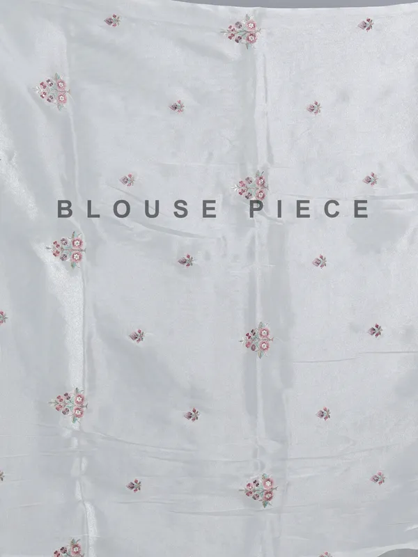 White tissue silk saree with sequins charm