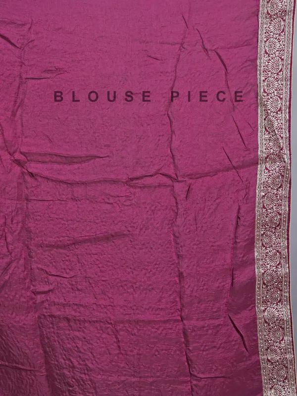 Wine silk saree with classic cutdana work