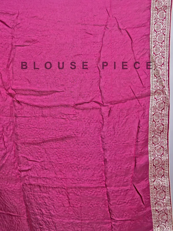 Wine silk saree with classic cutdana work