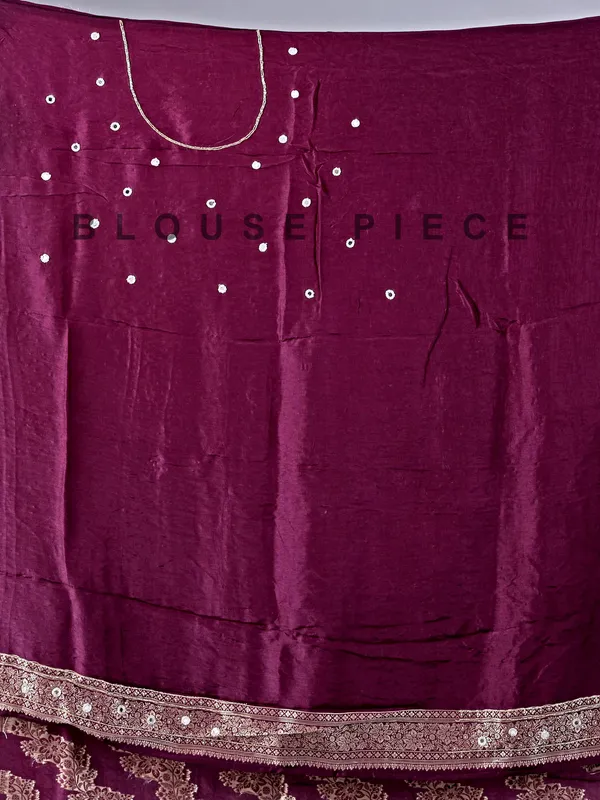 Wine silk saree with festive glow