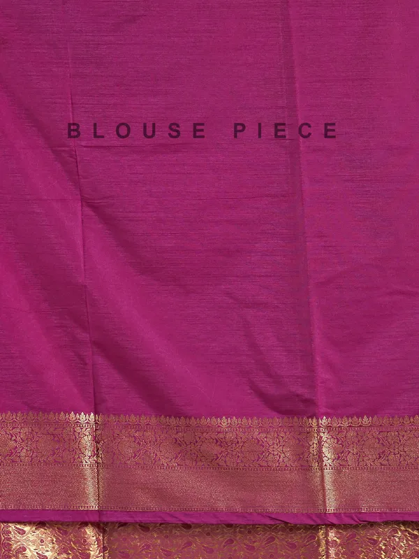 Wine silk saree with unstitched blouse