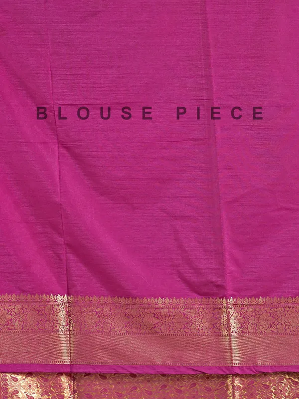 Wine silk saree with unstitched blouse
