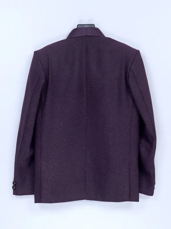 Wine terry rayon boys coat suit
