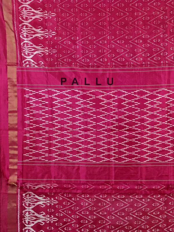 Wine zari weaving patola silk saree for wedding elegance