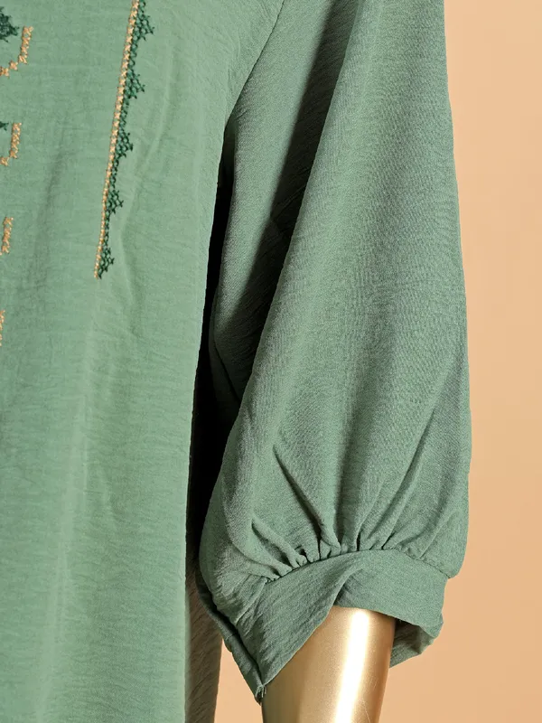 Women cotton green co ord set