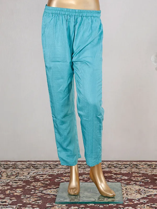 Women cream cotton festive wear pant suit