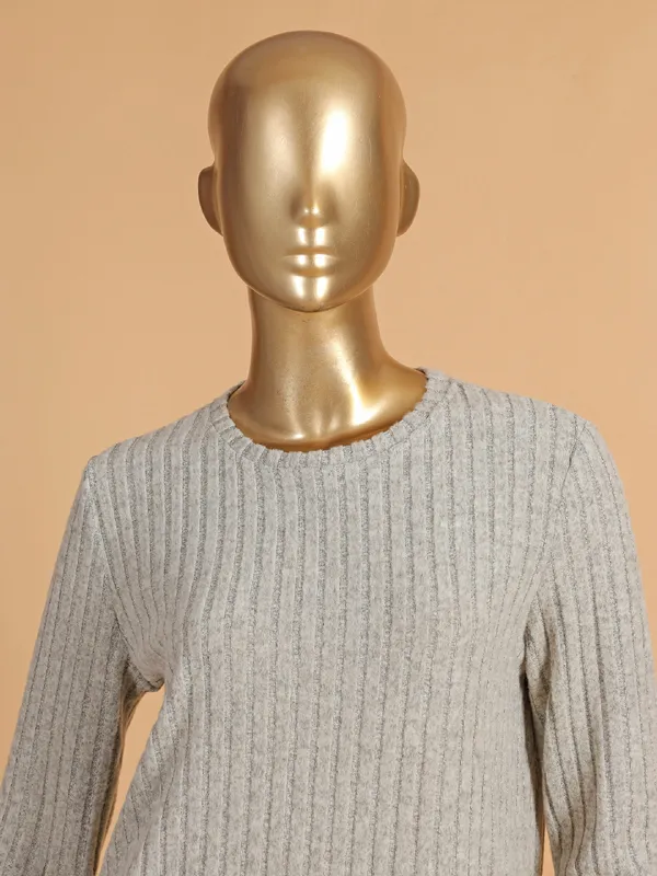 Woolen grey co ord set for women