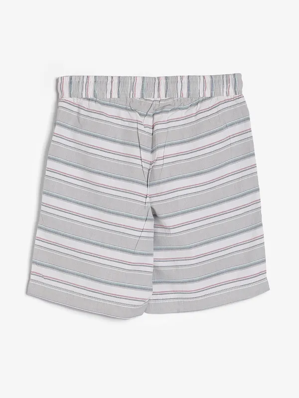 XN Replay beige stripe cotton shorts