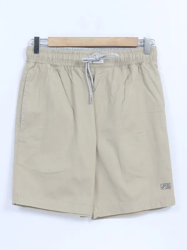 XN Replay khaki cotton shorts
