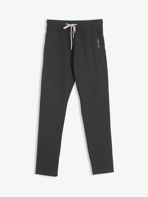 XN Replay solid black cotton track pant