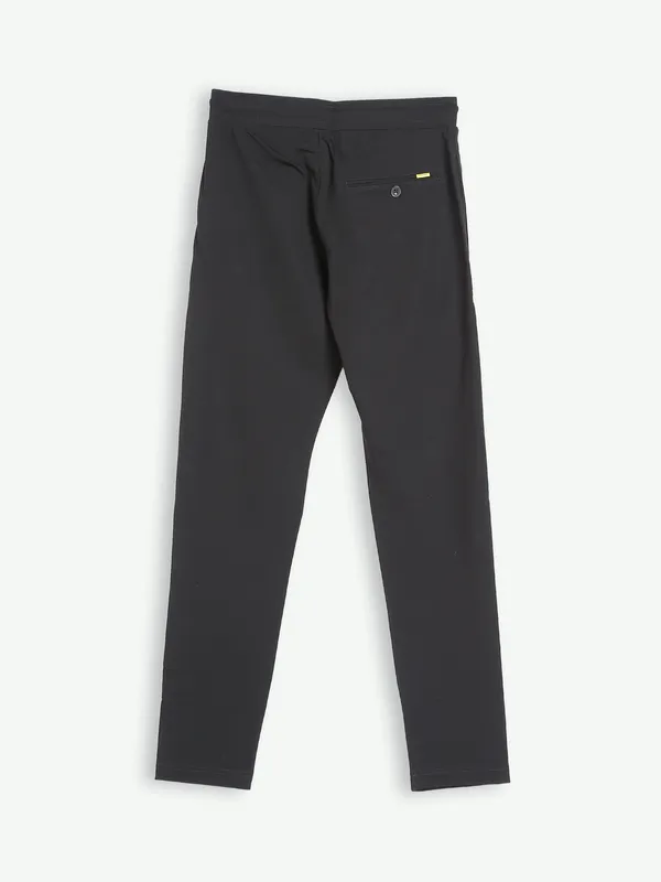 XN Replay solid black cotton track pant