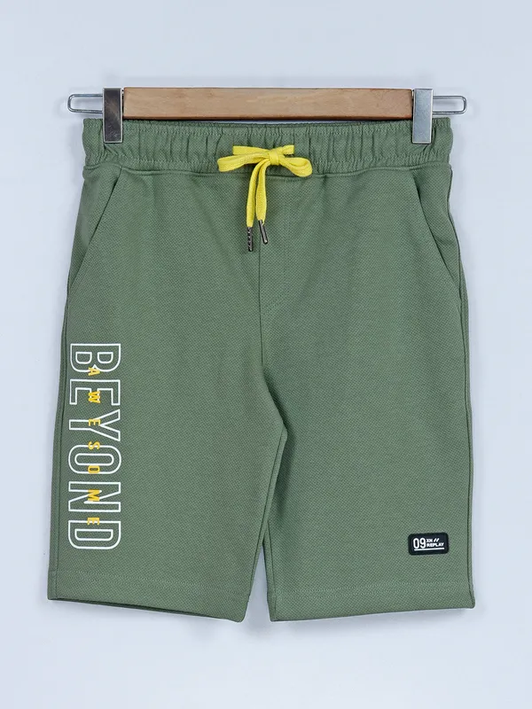 XN Sports green cotton casual shorts