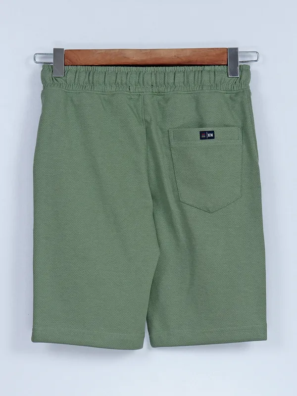 XN Sports green cotton casual shorts