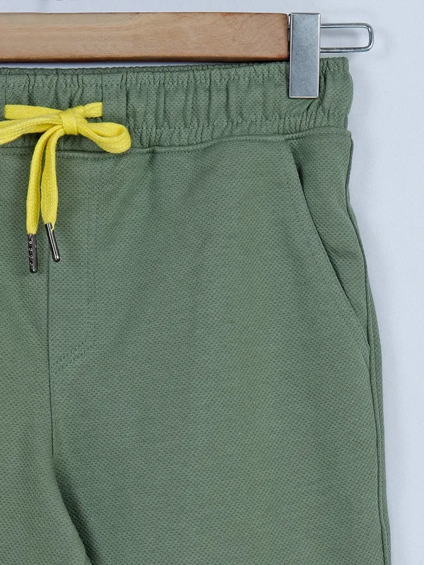 XN Sports green cotton casual shorts