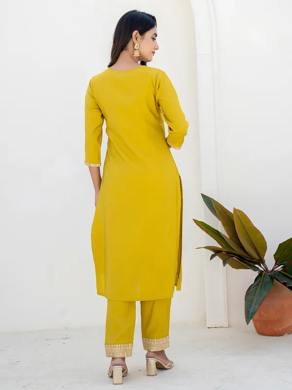 Yellow joy cotton kurti set with dupatta