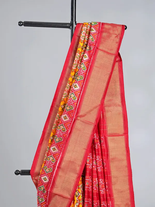 Yellow patola silk saree for haldi special