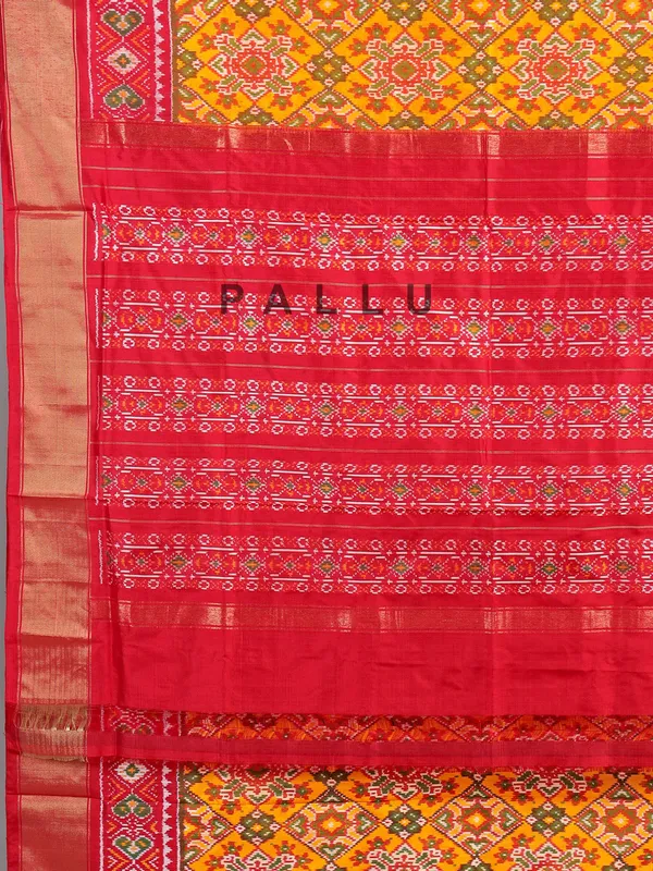Yellow patola silk saree for haldi special