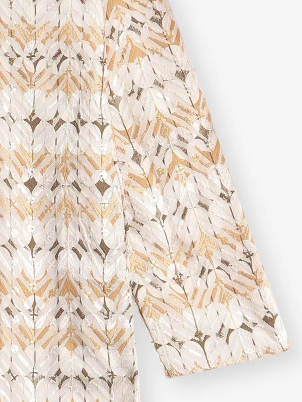 Yellow printed georgette kurta pajama