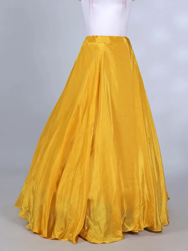 Yellow silk jacket style lehenga choli for haldi