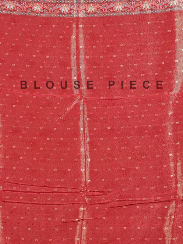 Yellow tissue silk saree with floral print and contrast border